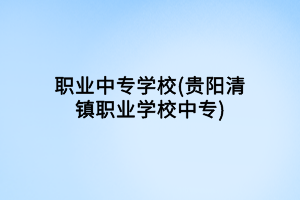 职业中专学校(贵阳清镇职业学校中专)