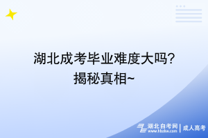 湖北成考毕业难度大吗_揭秘真相~