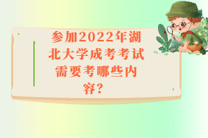 参加2022年湖北大学成考考试需要考哪些内容？