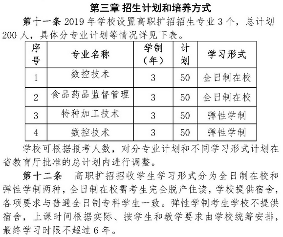 湖北高职扩招(第一批)招生章程