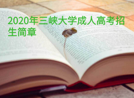 2020年三峡大学成人高考招生简章