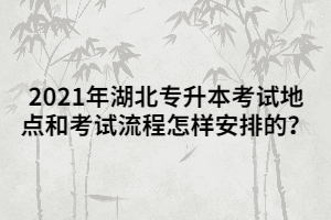 2021年湖北专升本考试地点和考试流程怎样安排的？