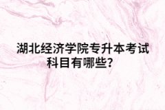 湖北经济学院专升本考试科目有哪些？