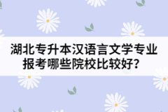 湖北专升本汉语言文学专业报考哪些院校比较好？