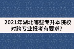 2021年湖北哪些专升本院校对跨专业报考有要求？