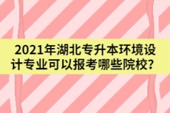 2021年湖北专升本环境设计专业可以报考哪些院校？