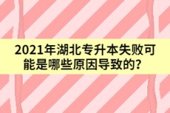 2021年湖北专升本失败可能是哪些原因导致的？