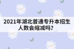 2021年湖北普通专升本招生人数会缩减吗？