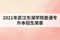 2021年武汉东湖学院普通专升本招生简章