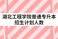 2021年湖北工程学院普通专升本招生计划人数共1450人