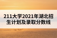 211大学2021年湖北招生计划及录取分数线