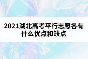 2021湖北高考平行志愿各有什么优点和缺点