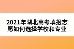 2021年湖北高考填报志愿如何选择学校和专业