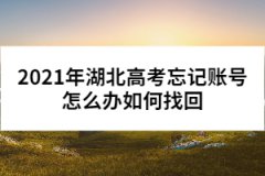 2021年湖北高考忘记账号怎么办如何找回