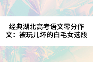 经典湖北高考语文零分作文：被玩儿坏的白毛女选段