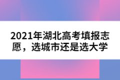 2021年湖北高考填报志愿，选城市还是选大学