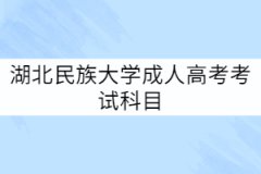 湖北民族大学成考考试科目