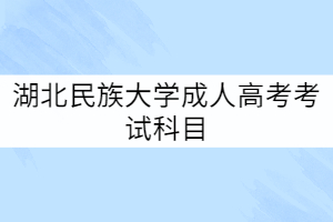 湖北民族大学成考考试科目