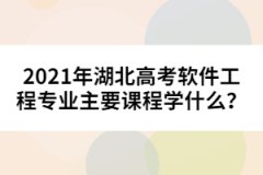 2021年湖北高考软件工程专业主要课程学什么？