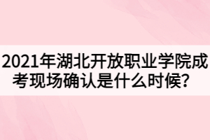 2021年湖北开放职业学院成考现场确认是什么时候？