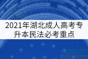 2021年湖北成人高考专升本民法必考重点（四）