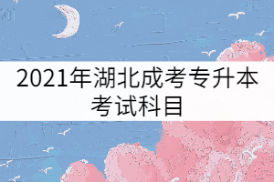 2021年湖北成考专升本考试科目