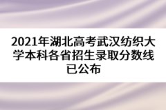 2021年湖北高考武汉纺织大学本科各省招生录取分数线已公布 