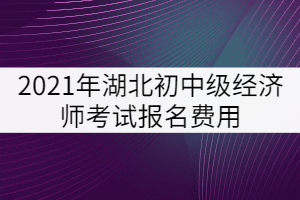 2021年湖北初中级经济师考试报名费用