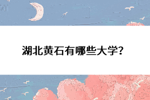 湖北黄石有哪些大学？