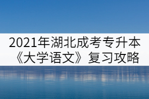 2021年湖北成人高考专升本《大学语文》复习攻略(四)