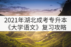 2021年湖北成人高考专升本《大学语文》复习攻略(五)