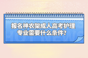 报名神农架成人高考护理专业需要什么条件？