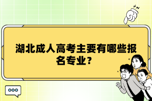 湖北成人高考主要有哪些报名专业？