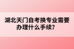 湖北天门自考换专业需要办理什么手续？