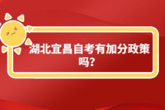 湖北宜昌自考有加分政策吗？